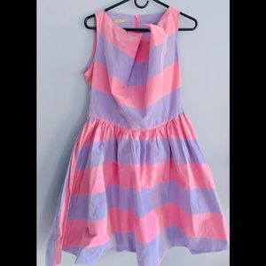 Pink and purple strip dress